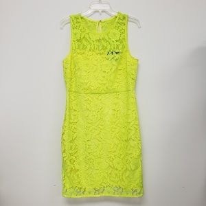 Jcrew Collection Neon Green Lace Dress, size 12